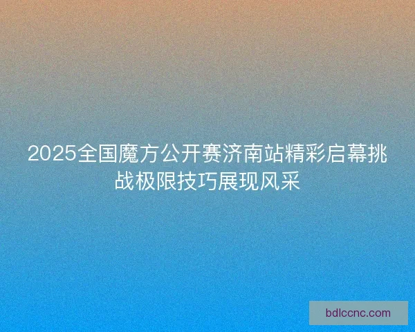 2025全国魔方公开赛济南站精彩启幕挑战极限技巧展现风采